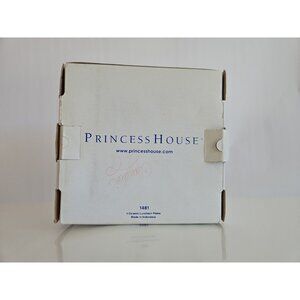 Princess House 1481 Set of 4 Ceramic Floral Luncheon Plates - Elegant Design